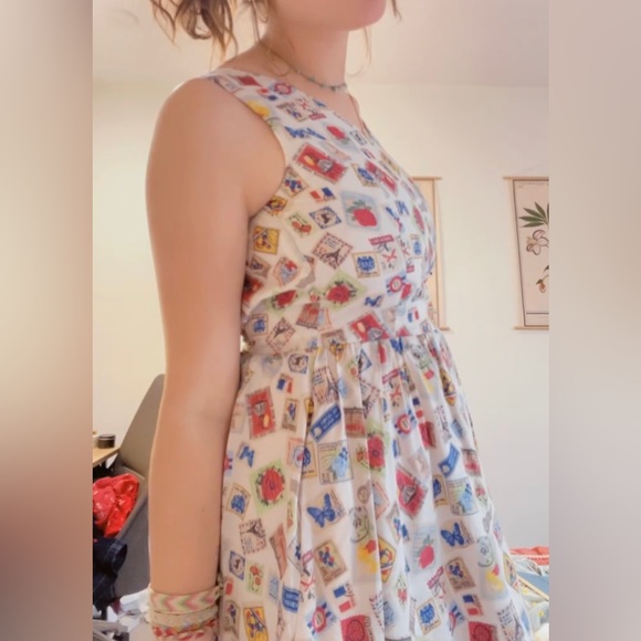 Dresses Vintage Stamp Print Dress Poshmark